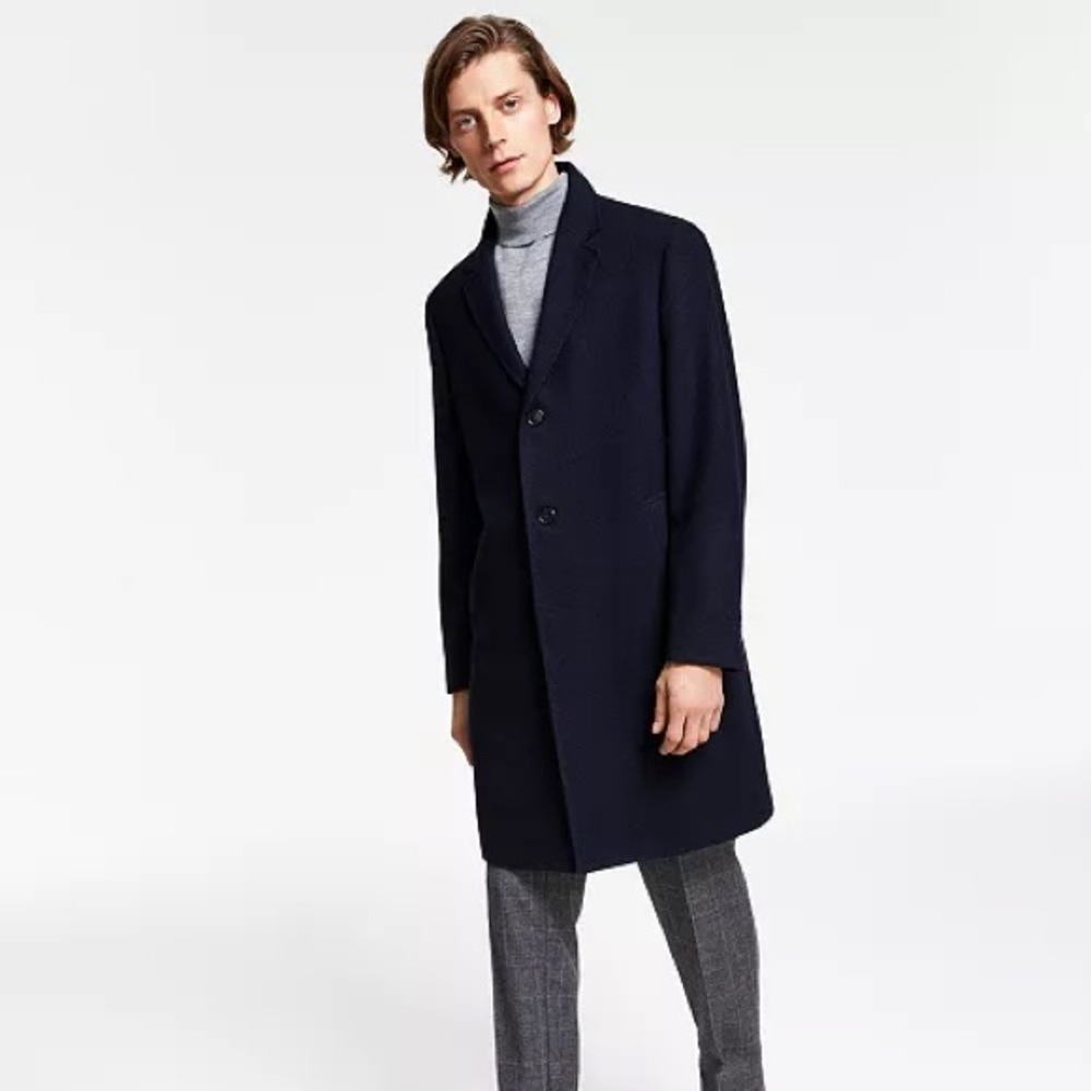 NWT LAUREN RALPH LAUREN Men’s Luther Luxury Blend Overcoat MIDNIGHT 40R​
